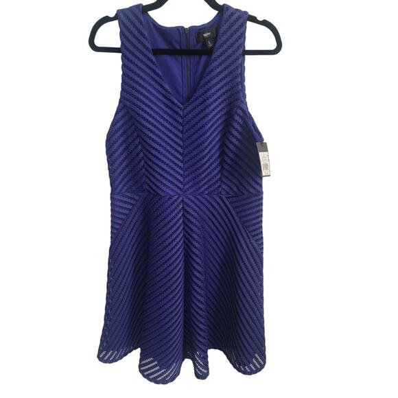 Mossimo Women's Sleeveless Purple Fit and Flare Dress Size L - Picture 1 of 3